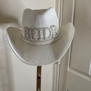 White Bride Cowboy Hat